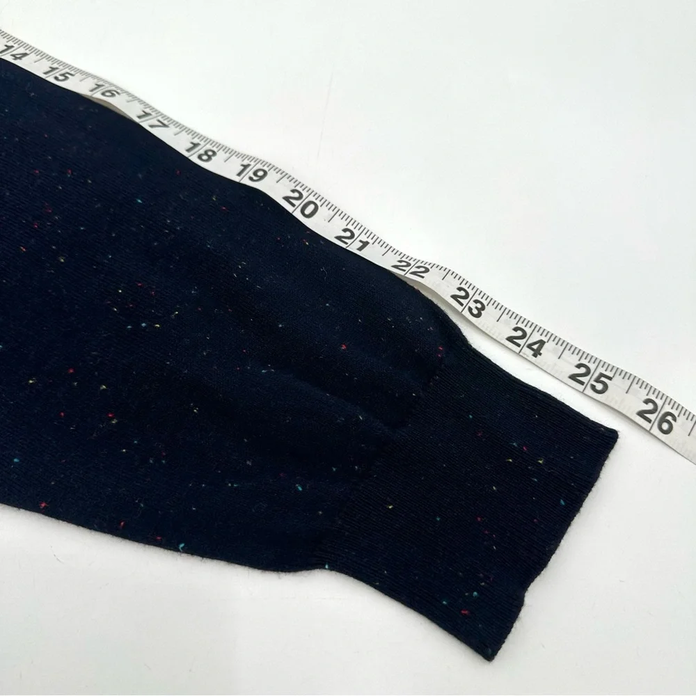 SOUTHERN PINES Sweater Mens L Navy Blue Speckled Pullover Vneck Knit Golf Preppy